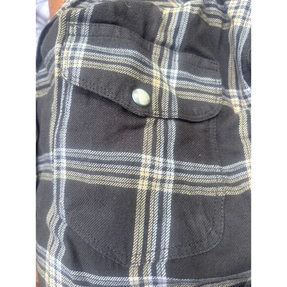 Lucky Brand California Fit Plaid Pearl Snap Shirt Mens M Country Ranch Western - Picture 3 of 8